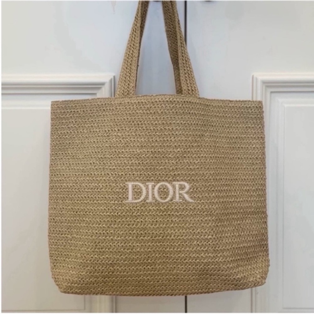 Dior beauty gift tan tote